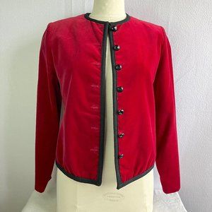 1960s Burgundy Velveteen Suit Jacket